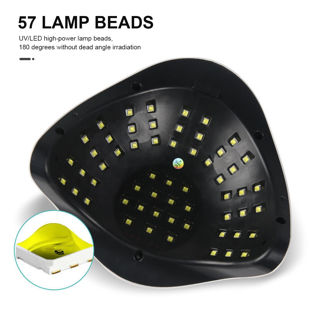 Lampe à ongles UV LED à poignée portable 180 W avec réglage de 4 minuteries