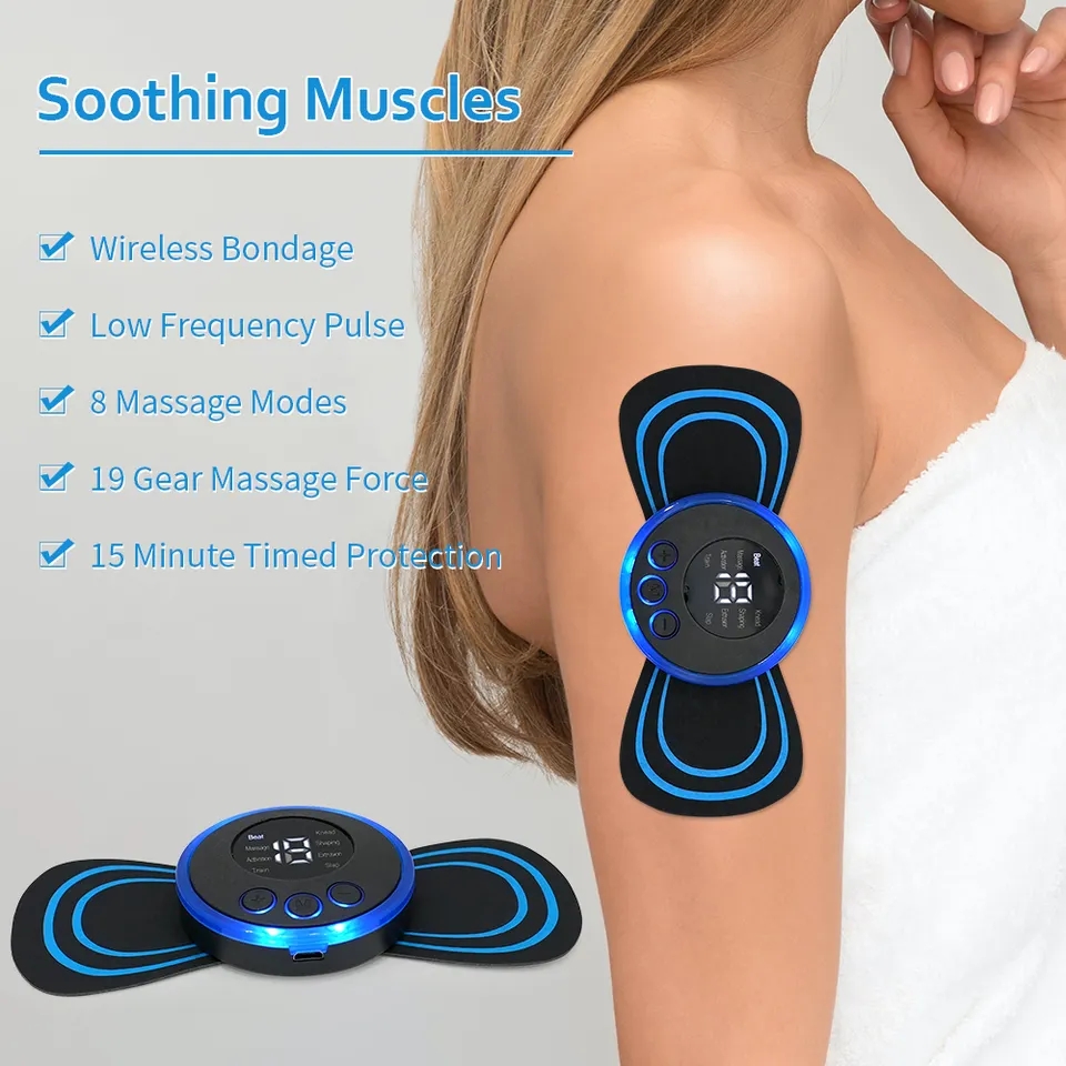 Mini tapis rechargeable portatif de masseur de cou électrique d'EMS pour des Muscles