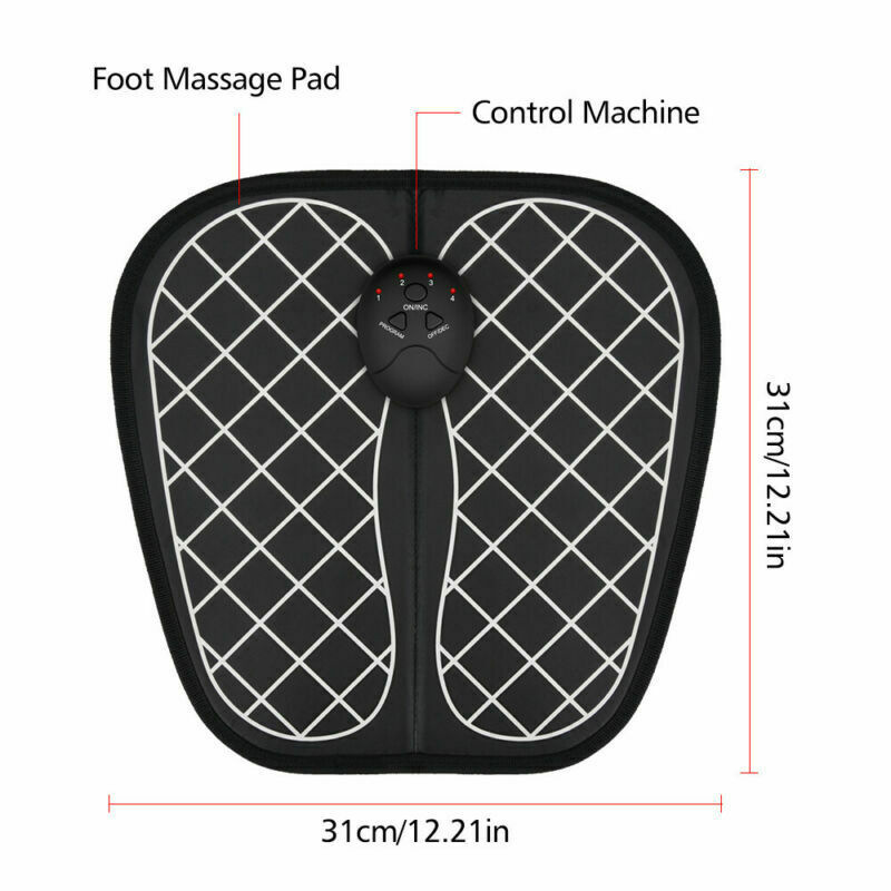 Coussin de massage chauffant portatif pliable pour les pieds EMS