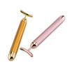 Bâton de massage portatif en or pour mini visage, barre de beauté dorée 24 carats