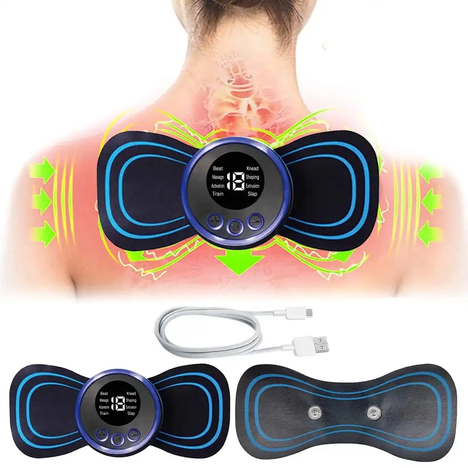 Mini tapis rechargeable portatif de masseur de cou électrique d'EMS pour des Muscles