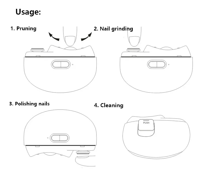 Coupe-ongles automatique électrique à affichage numérique rechargeable par USB