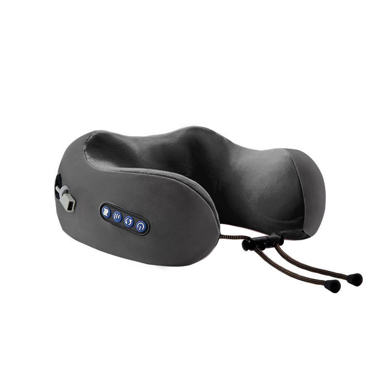 Oreiller électrique de massage du cou en mousse à mémoire de forme en forme de U pour voyage en voiture