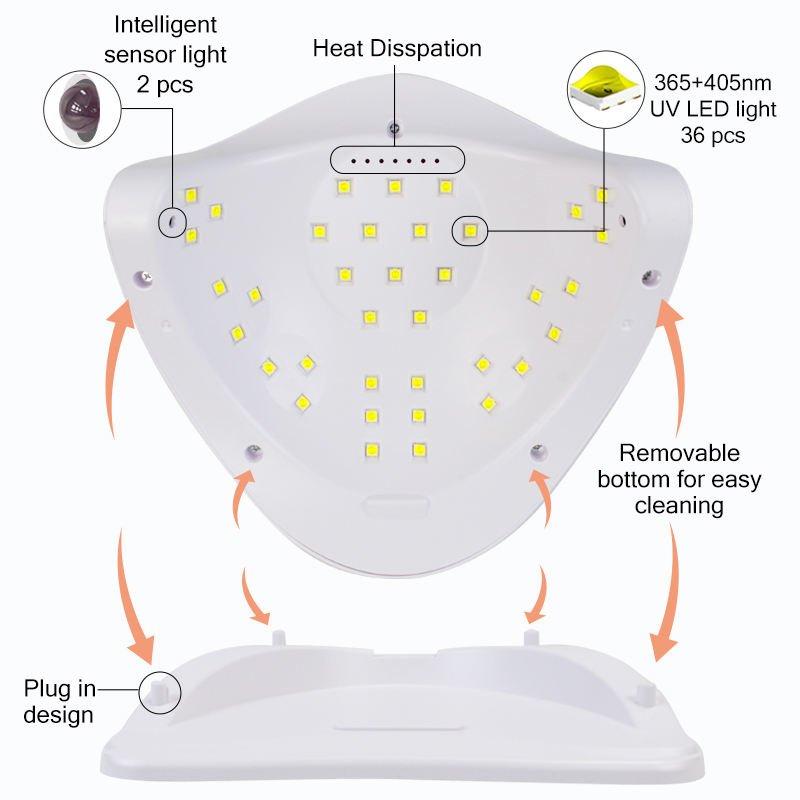 Sèche-ongles UV LED à séchage rapide 80W pour gel 