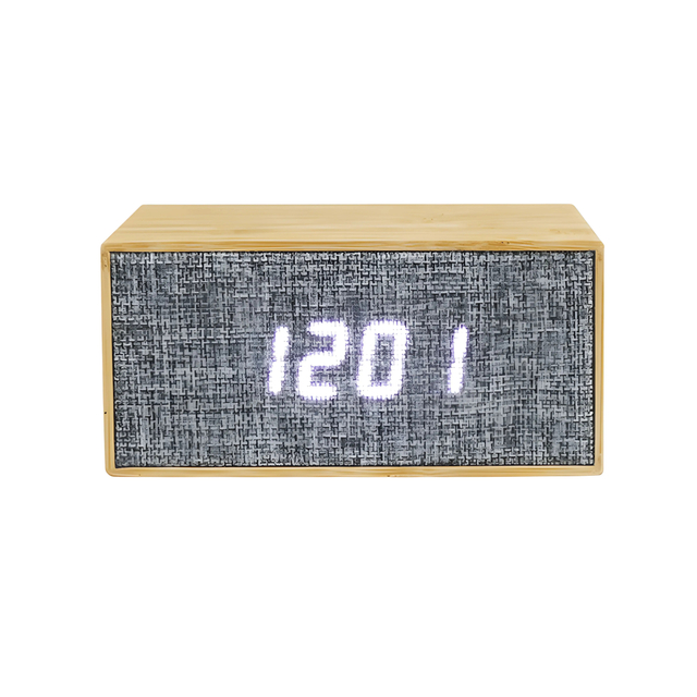 Cadeau promotionnel LED en bois alarme numérique Radio Horloge électronique en ligne