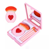  Outils de maquillage de voyage portables, ensemble de pinceaux de maquillage 5 pièces avec miroir 