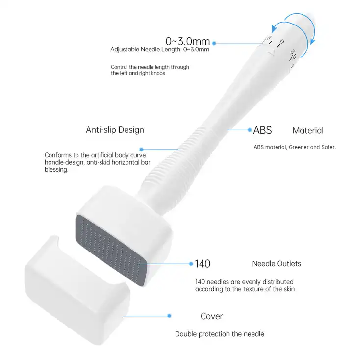 Stylo de timbre Derma Microneedling réglable pour la croissance de la barbe des cheveux du corps