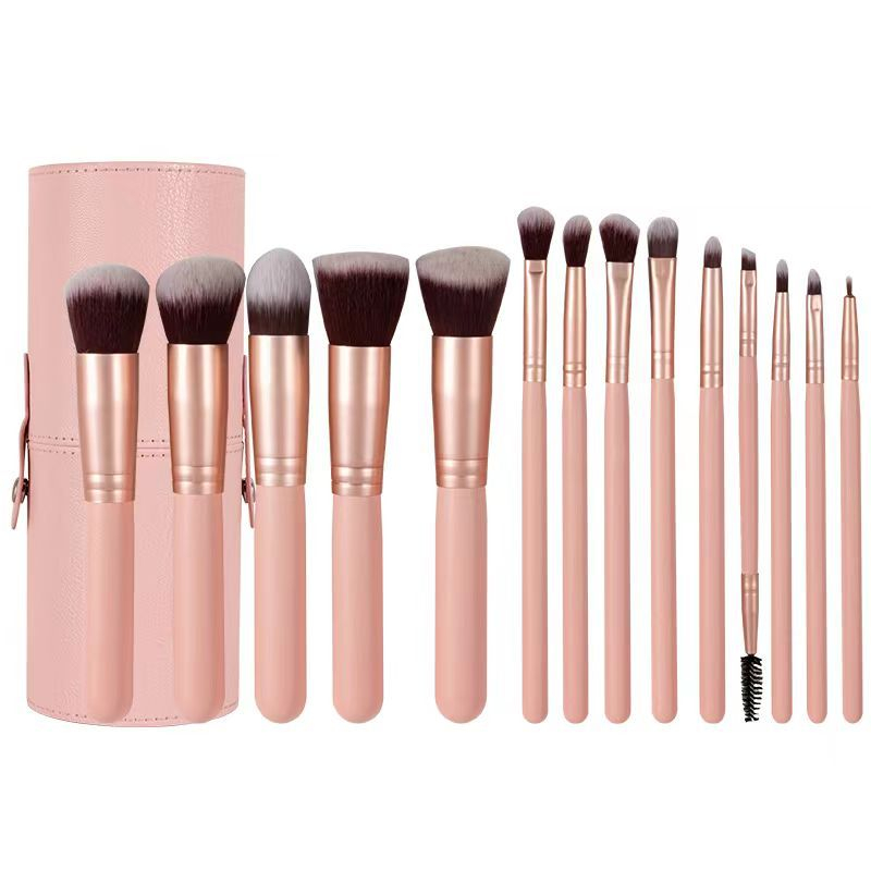 Outil de pinceau de maquillage en gros 14 pièces ensemble de pinceaux de maquillage en fibres synthétiques