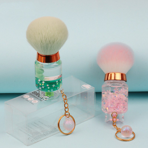 Nouveau Cristal coloré unique poudre libre Blush outils de beauté pinceaux de maquillage d'ongles portables