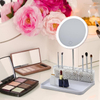 Miroir de maquillage de table LED rechargeable intelligent avec commande tactile 