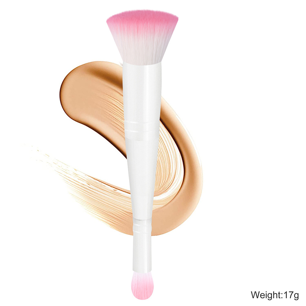 Brosse colorée simple de poudre de maquillage d'outils de beauté de tête plate double