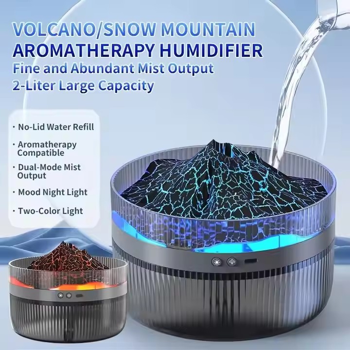 Diffuseur d'huile essentielle d'arome d'humidificateur d'air de pulvérisateur de brume fraîche de 2L 