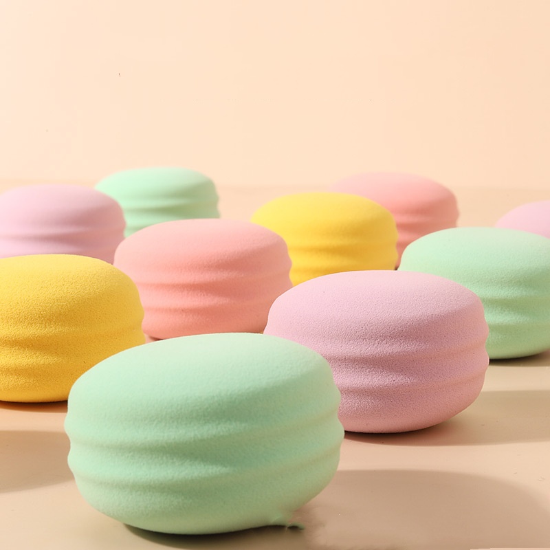 Gros houppette Macaron rond Mini oeufs de beauté