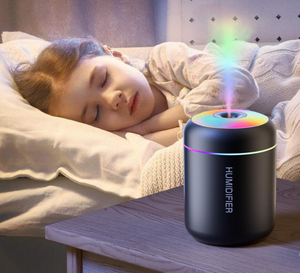 Mini humidificateur USB à lumière colorée pour voiture et maison