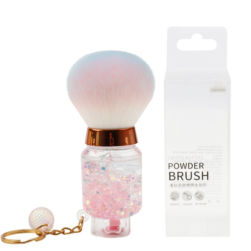 Nouveau Cristal coloré unique poudre libre Blush outils de beauté pinceaux de maquillage d'ongles portables