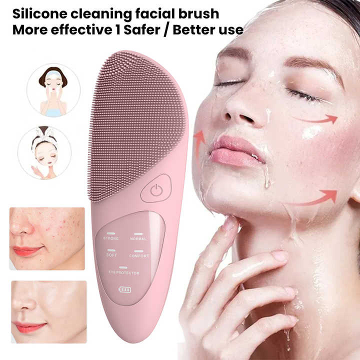 Brosse nettoyante électrique pour le visage, en Silicone sonique étanche et rechargeable, meilleure brosse nettoyante pour le visage 