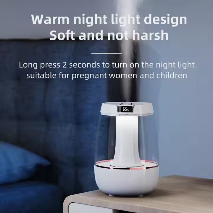 Humidificateur muet à brume fraîche de grande capacité 3L pour chambre de bébé