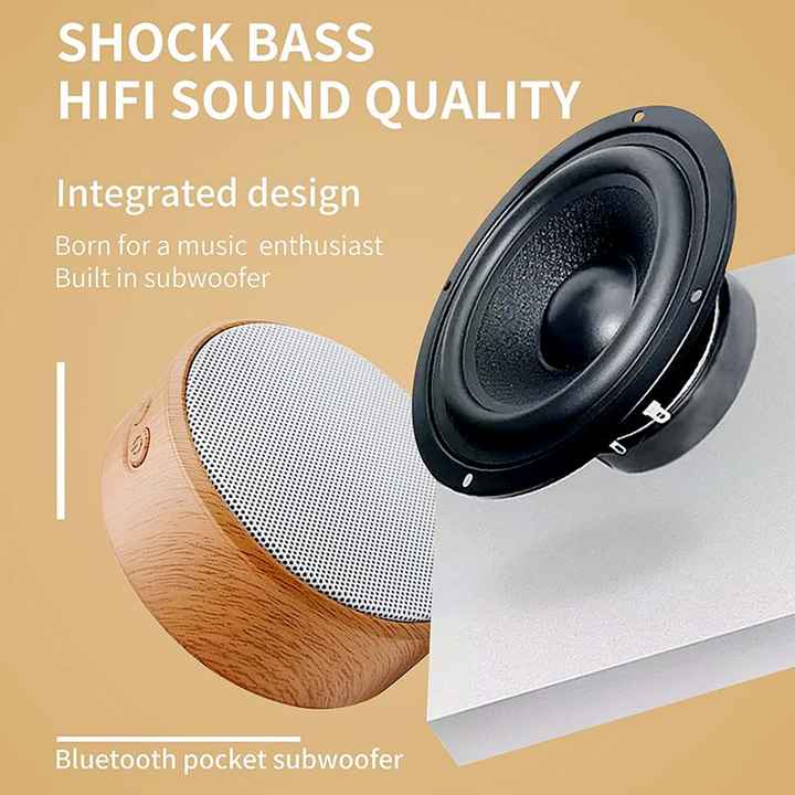 Cadeau de promotion Mini haut-parleur de musique Bluetooth sans fil en bois portable 