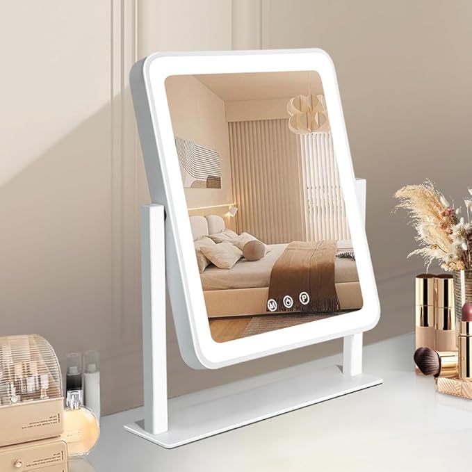 Miroir de courtoisie de bureau à LED de maquillage à contrôle tactile intelligent Hollywood avec lumières