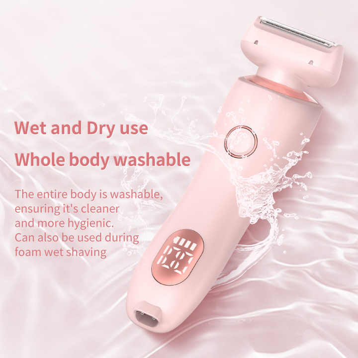 Rasoir rechargeable 2 en 1 à usage domestique pour femmes