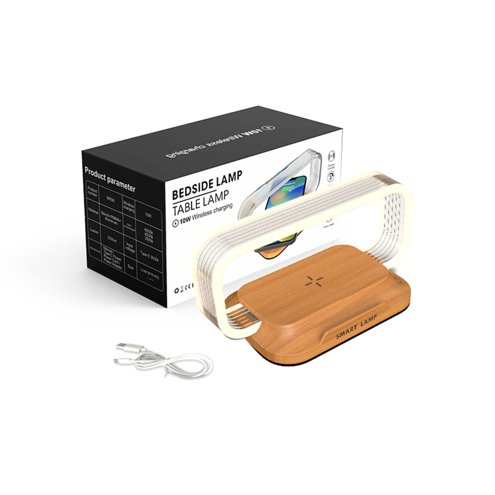 Chargeur sans fil 2 en 1 15 W avec lampe de table pliable à commande tactile 