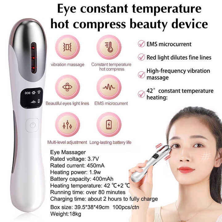 Masseur oculaire vibrant et chauffant pour les yeux pour les cernes