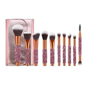 Ensemble de pinceaux de maquillage diamant, outils de beauté, vente en gros, 10 pièces
