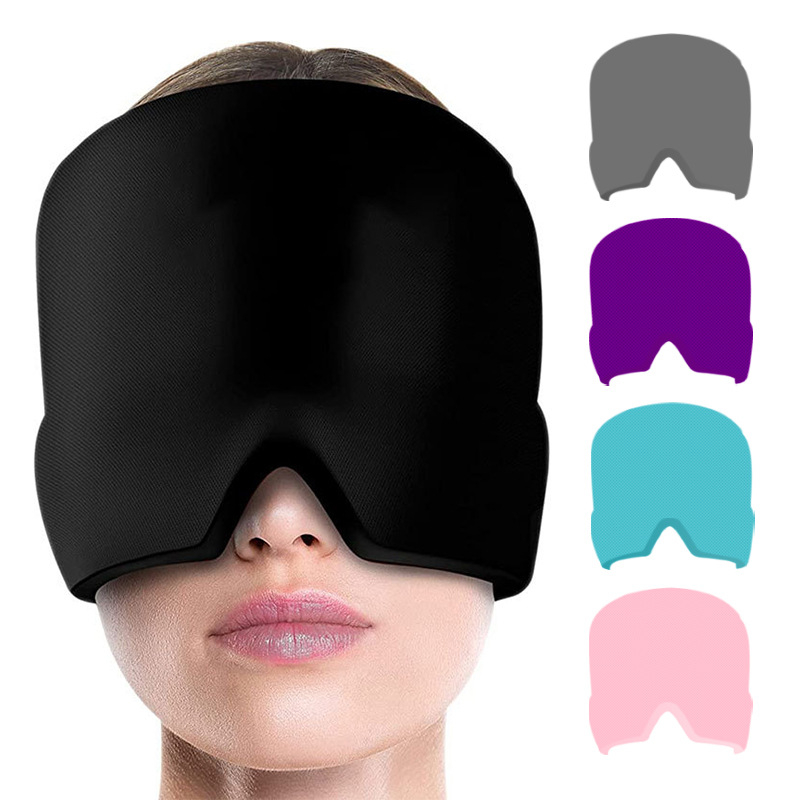 Masques de glace de gel de migraine de chapeau de soulagement de migraine pour la gueule de bois de stress de tension