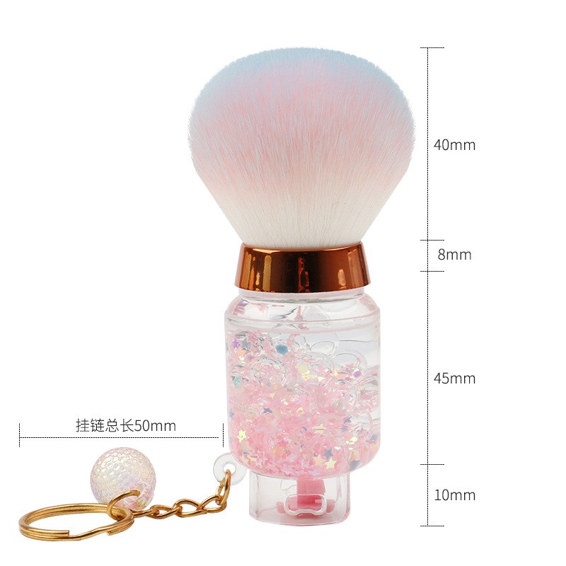 Nouveau Cristal coloré unique poudre libre Blush outils de beauté pinceaux de maquillage d'ongles portables