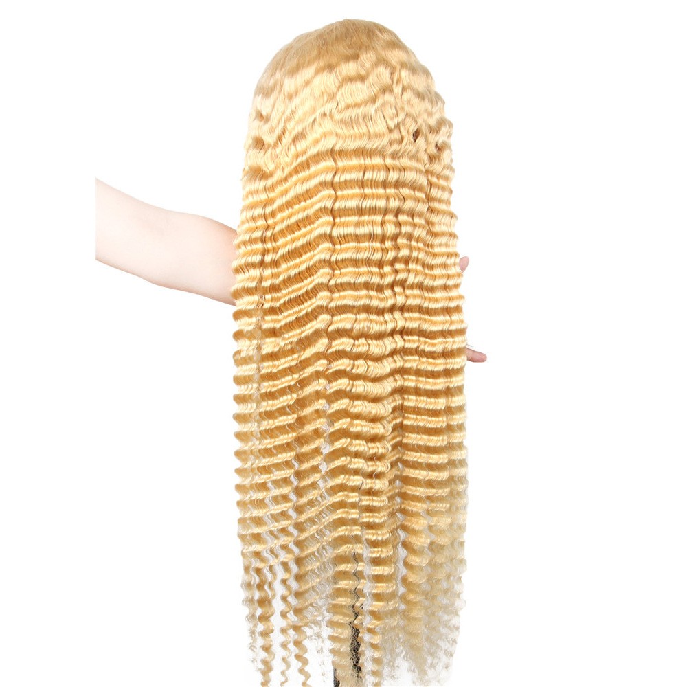 Perruques de cheveux humains avant en dentelle blonde 13X4 613 