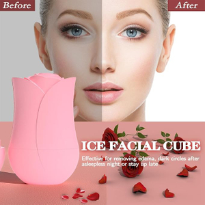 Rouleau de glace de beauté du visage en silicone pour le visage et les yeux