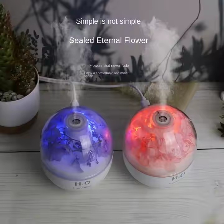 Mini humidificateur à brume USB, Portable, créatif, fleur perpétuelle, pour voiture