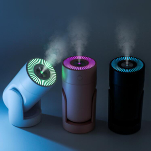 Mini humidificateur d'air à brume à tête tremblante avec lumières colorées pour bureau