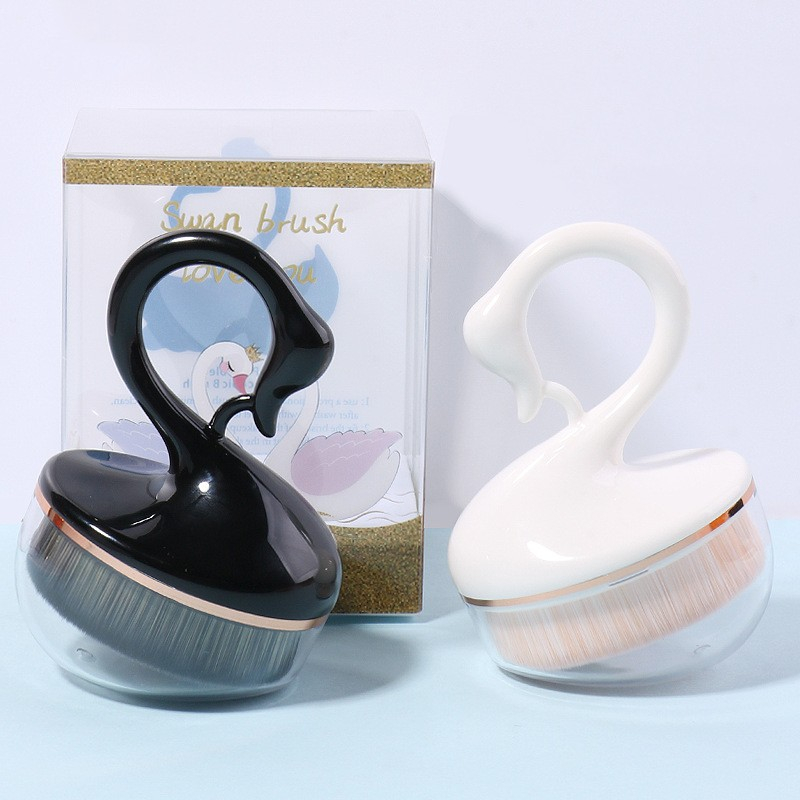 Outils de beauté portables Swan Black, pinceaux cosmétiques, pinceaux de maquillage