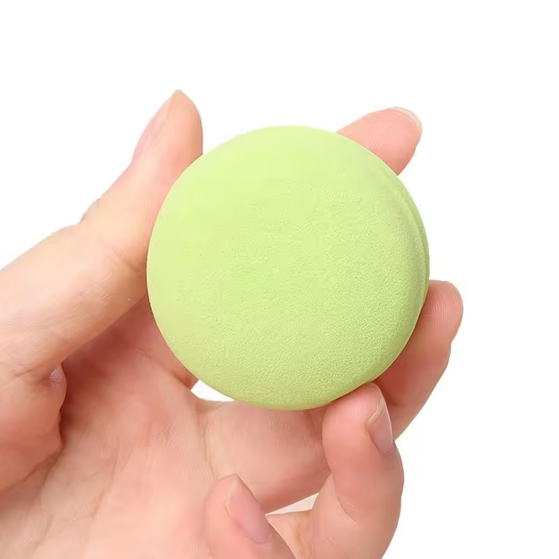 Gros houppette Macaron rond Mini oeufs de beauté