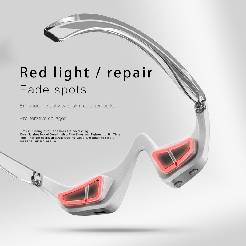 Instrument électrique intelligent de beauté des yeux EMS à lumière rouge 3D pour les cernes