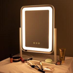 Miroir de courtoisie de bureau à LED de maquillage à contrôle tactile intelligent Hollywood avec lumières