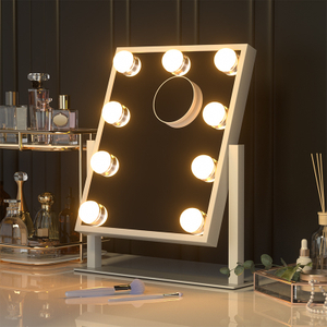 Miroir cosmétique mené par Hollywood de bureau intelligent de beauté à la maison avec la loupe