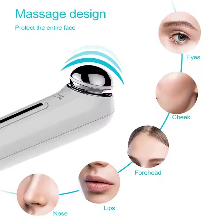 Mini stylo de beauté électrique rechargeable pour masseur oculaire intelligent avec chaleur