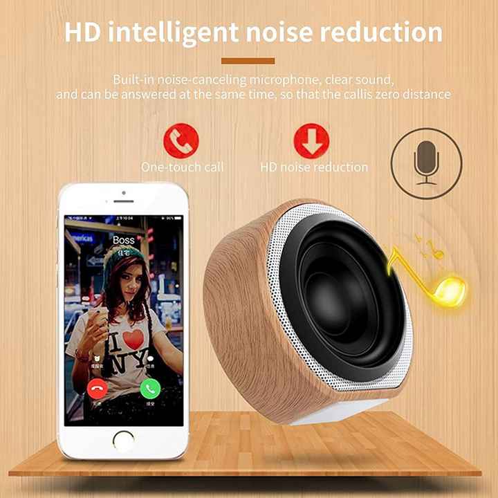 Cadeau de promotion Mini haut-parleur de musique Bluetooth sans fil en bois portable 