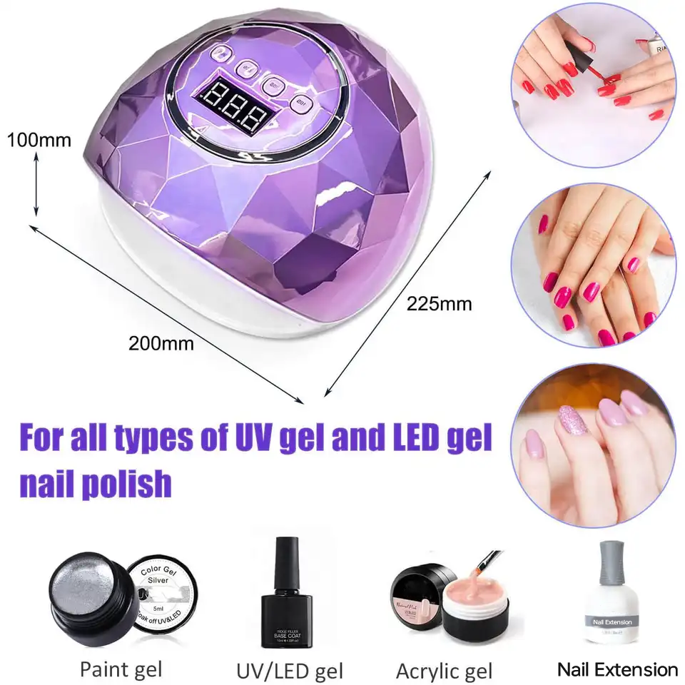 Lampe portative de dessiccateur d'ongle de LED UV de vernis à Gel de 86W sans fil